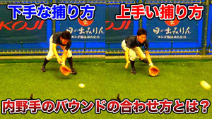 内野手がバウンドを正確に合わせるコツについてのサムネイル